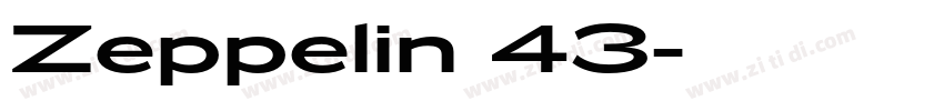 Zeppelin 43字体转换